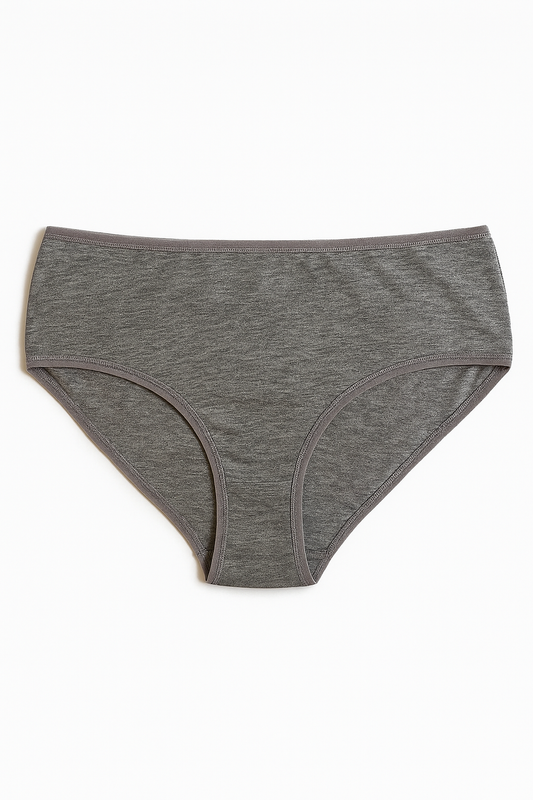 Kadın Gri Yüksek Bel Külot 5'li Paket