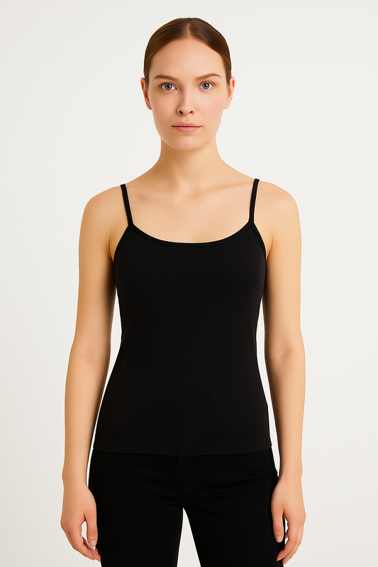 Kadın Siyah Askılı Atlet 2'li Paket