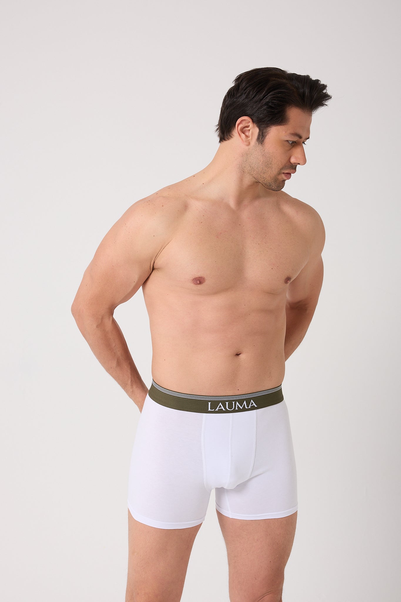 Erkek Beyaz Boxer 3'lü Paket
