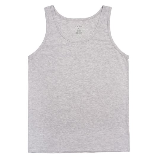 Erkek Gri 2'li Geniş Yaka Penye Atlet