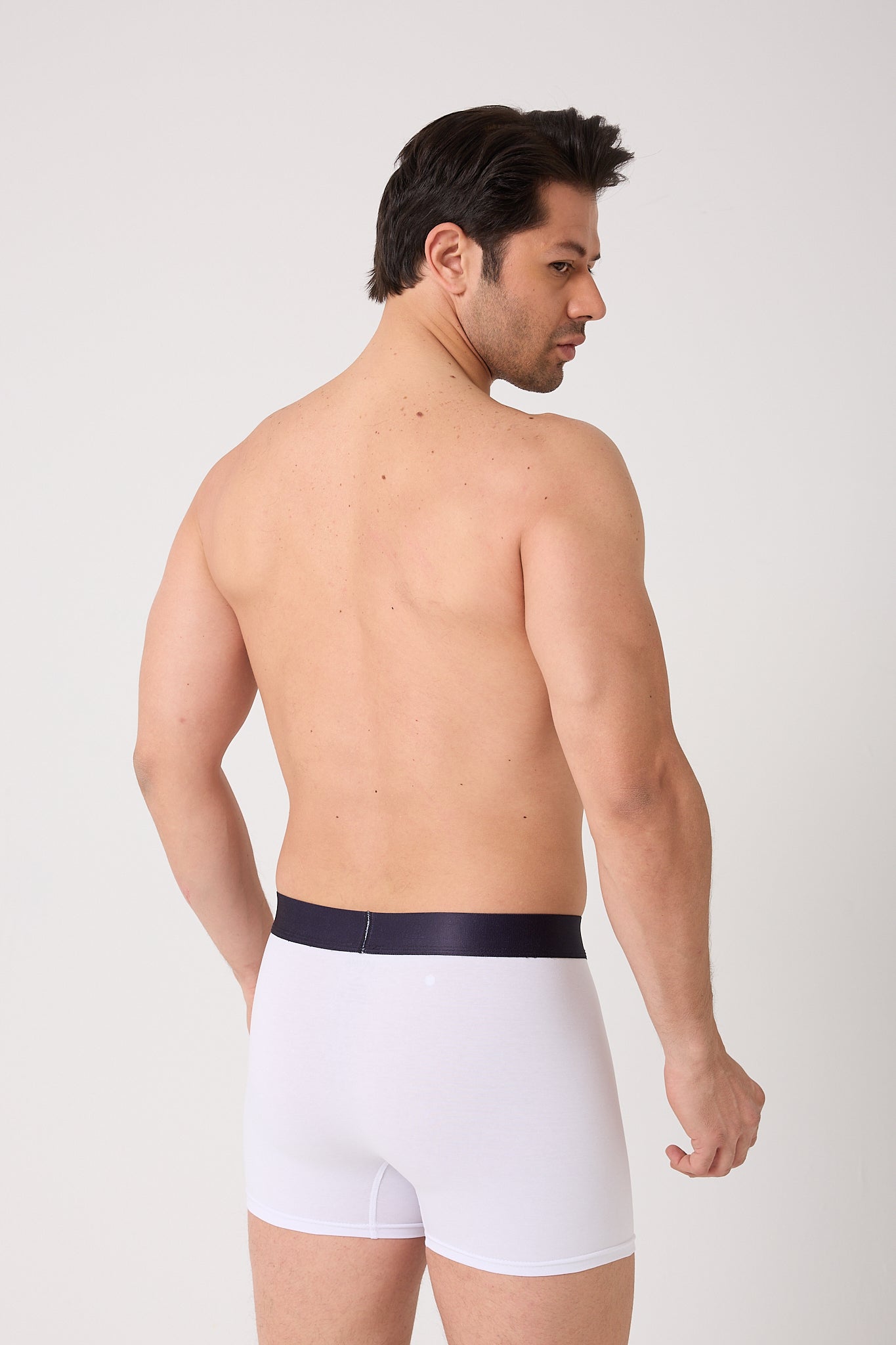 Erkek Siyah-Beyaz Boxer 3’lü Paket