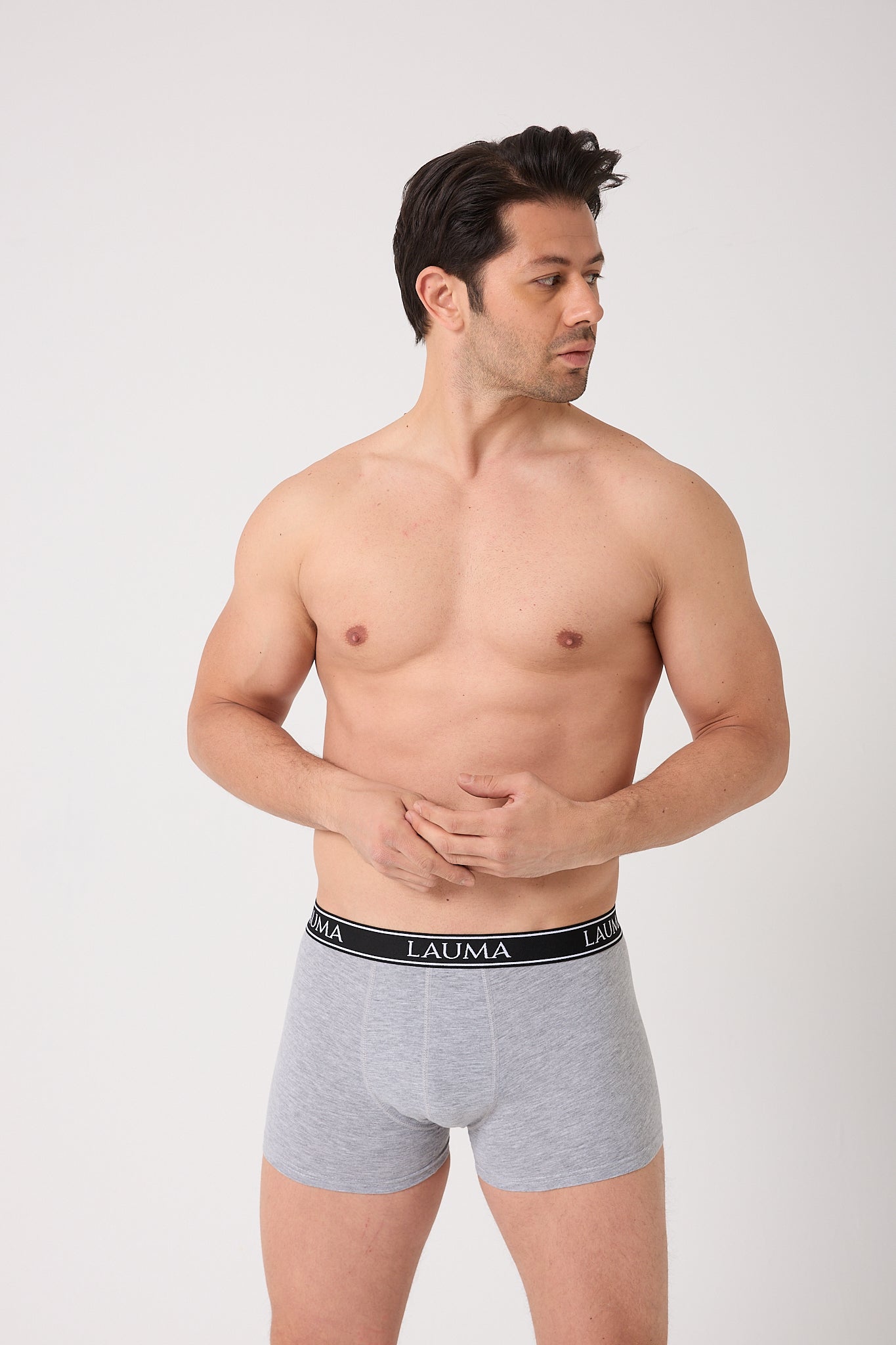 Erkek Açık Gri Boxer 9'lu Paket