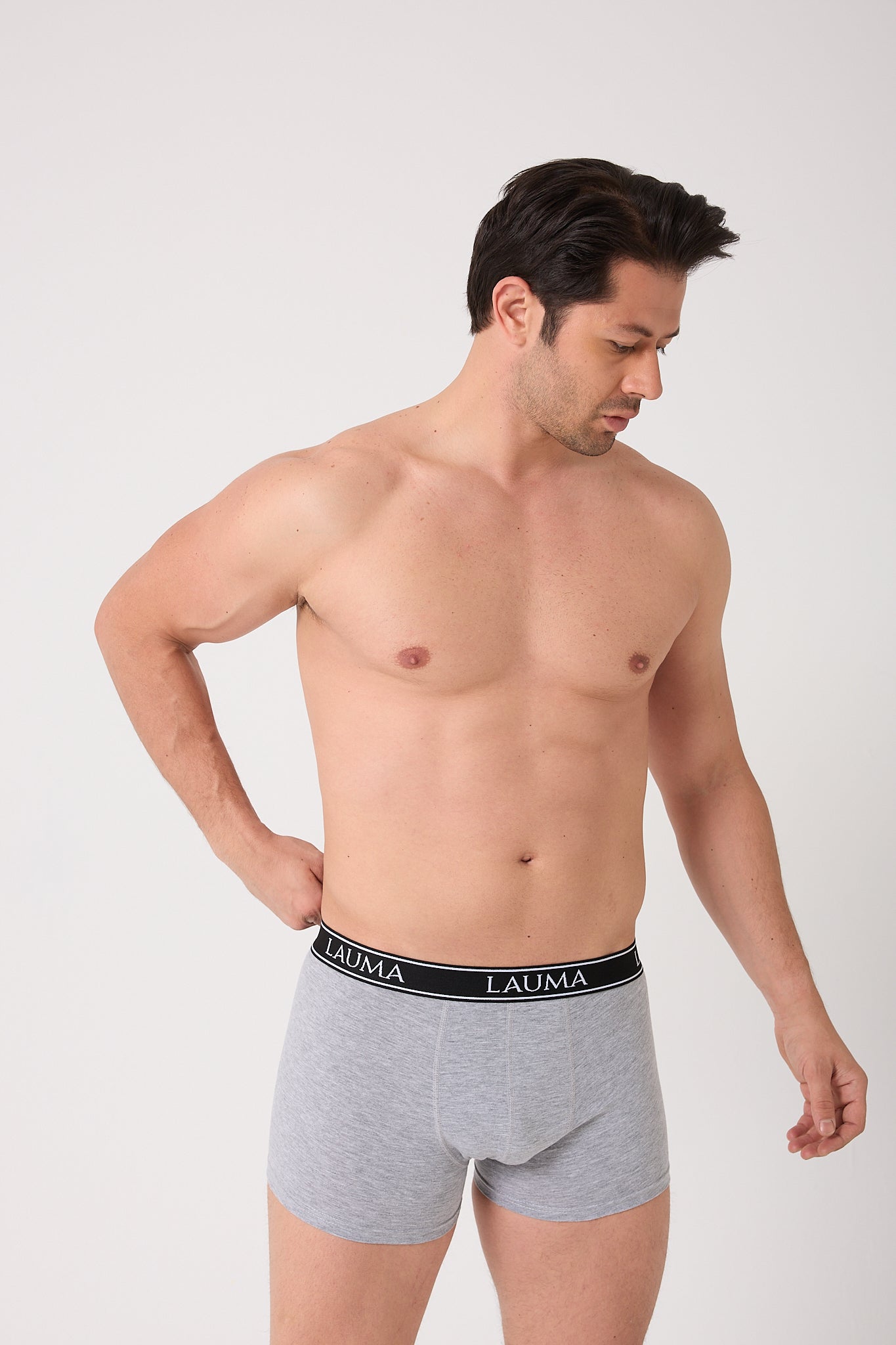 Erkek Açık Gri Boxer 9'lu Paket