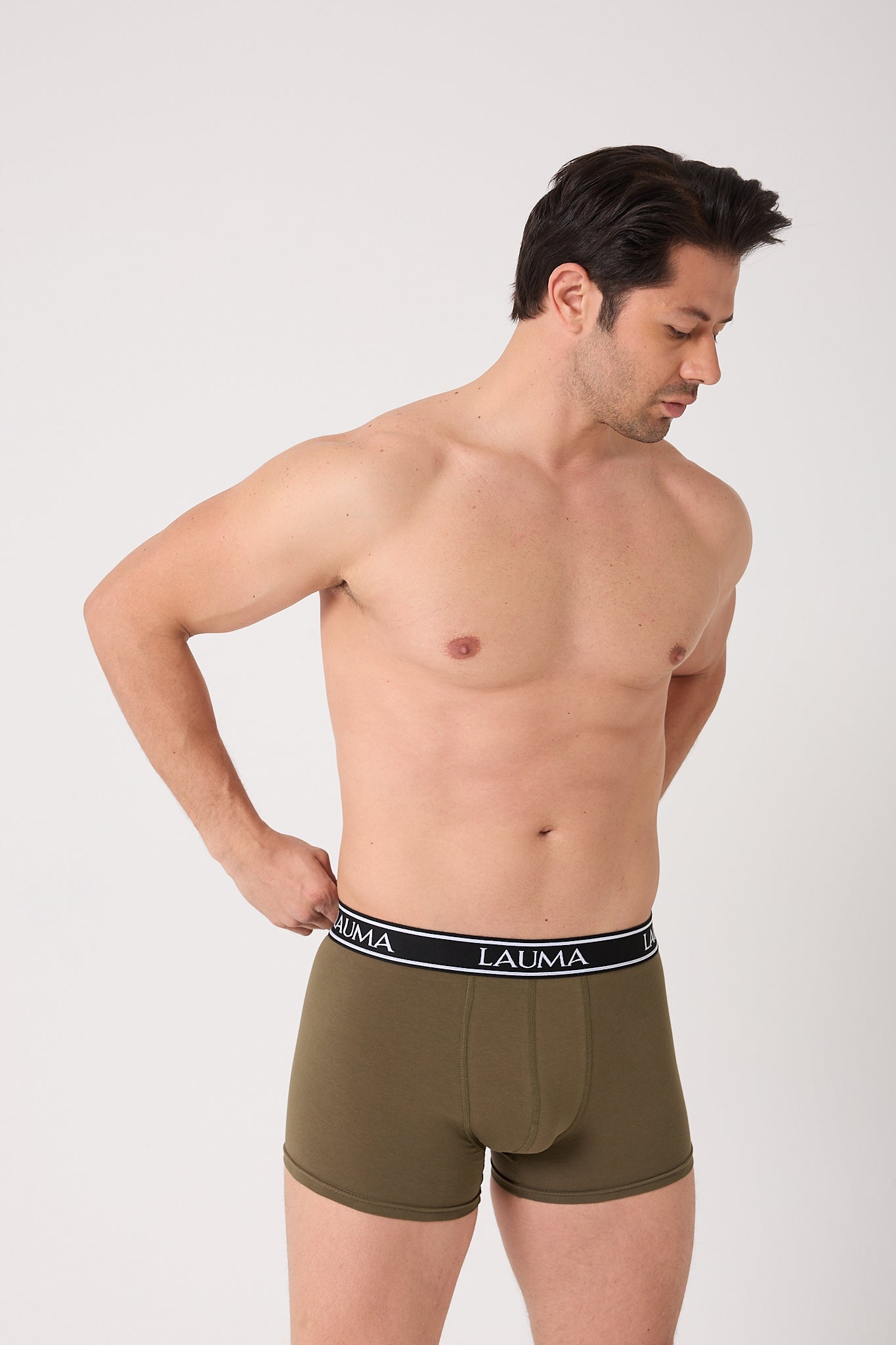 Erkek Haki Boxer 6'lı Paket