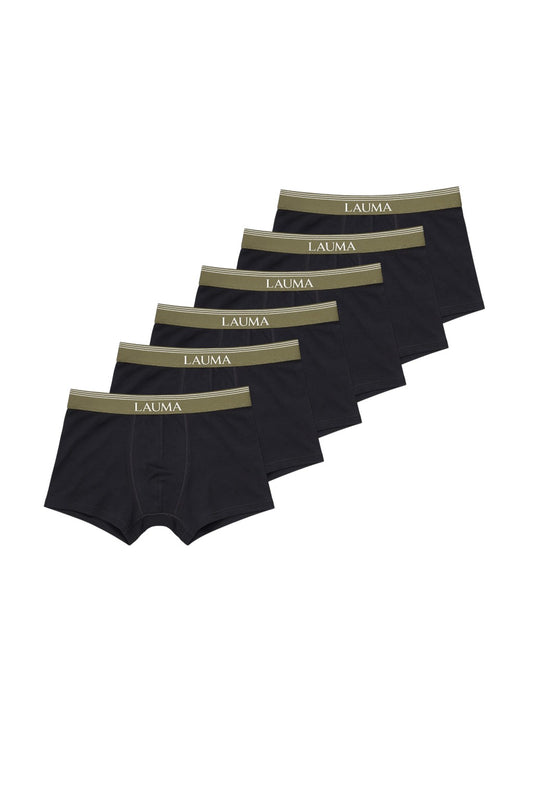 Erkek Siyah Boxer 6'lı Paket