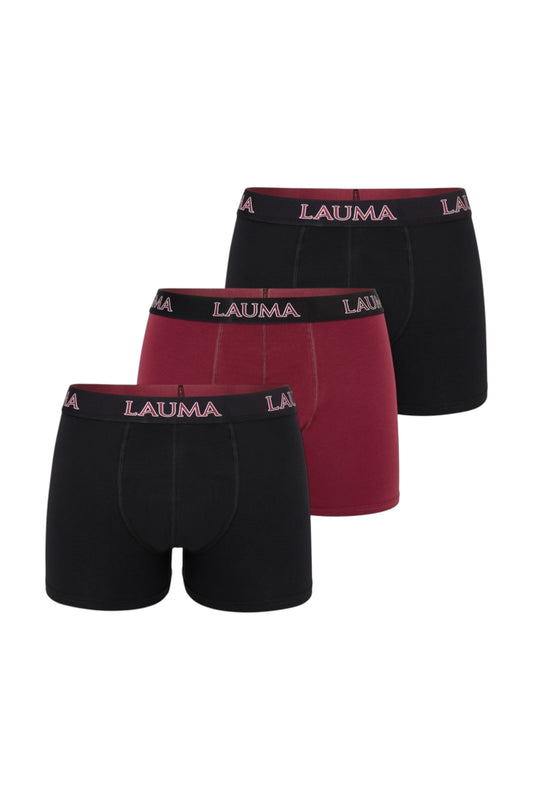 Erkek Bordo-Siyah Boxer 3’lü Paket