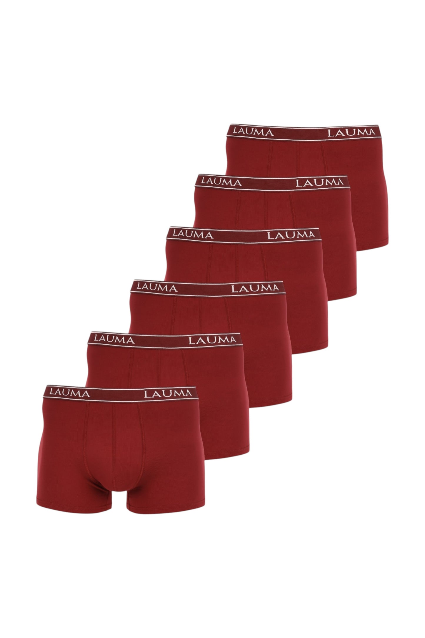 Erkek Bordo Boxer 6'lı Paket