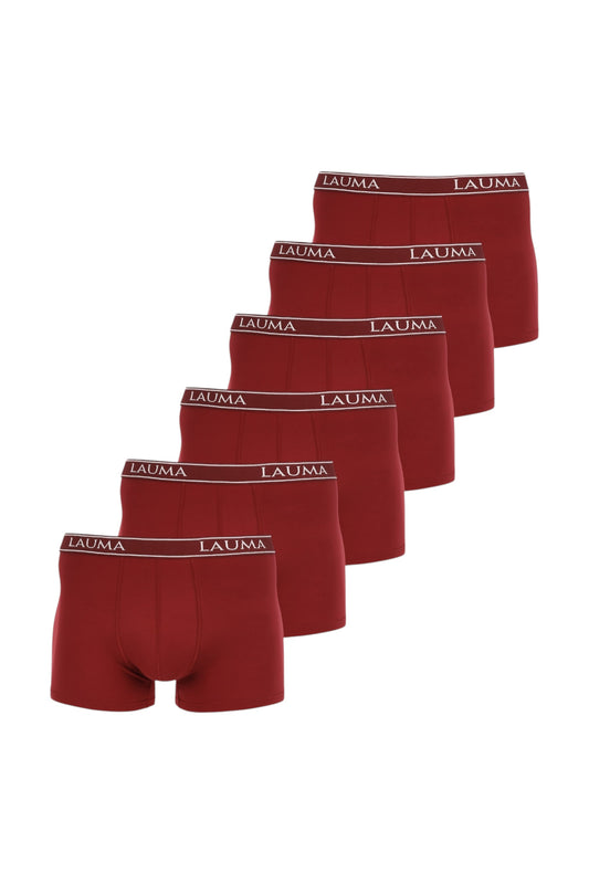 Erkek Bordo Boxer 6'lı Paket