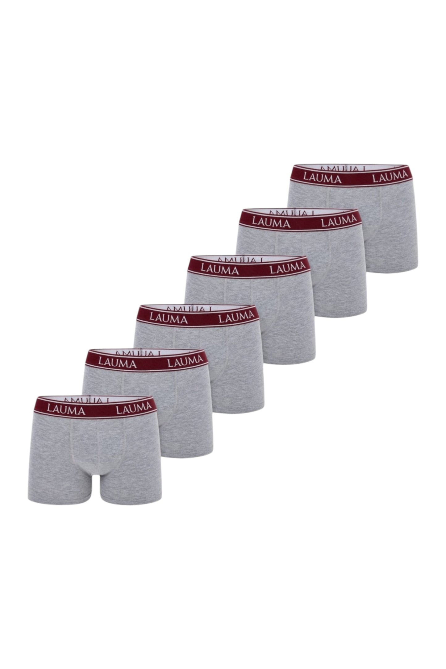 Erkek Açık Gri Boxer 6'lı Paket