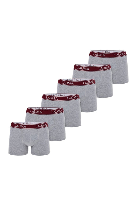Erkek Açık Gri Boxer 6'lı Paket