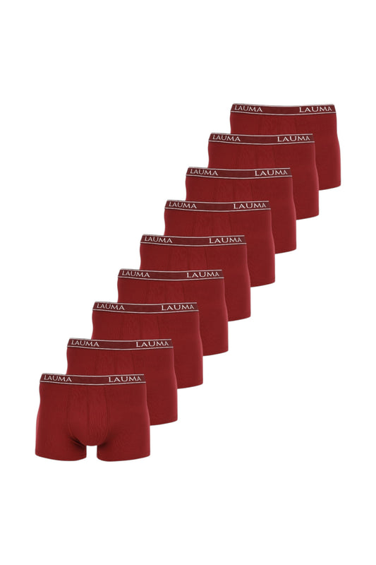 Erkek Bordo Boxer 9'lu Paket