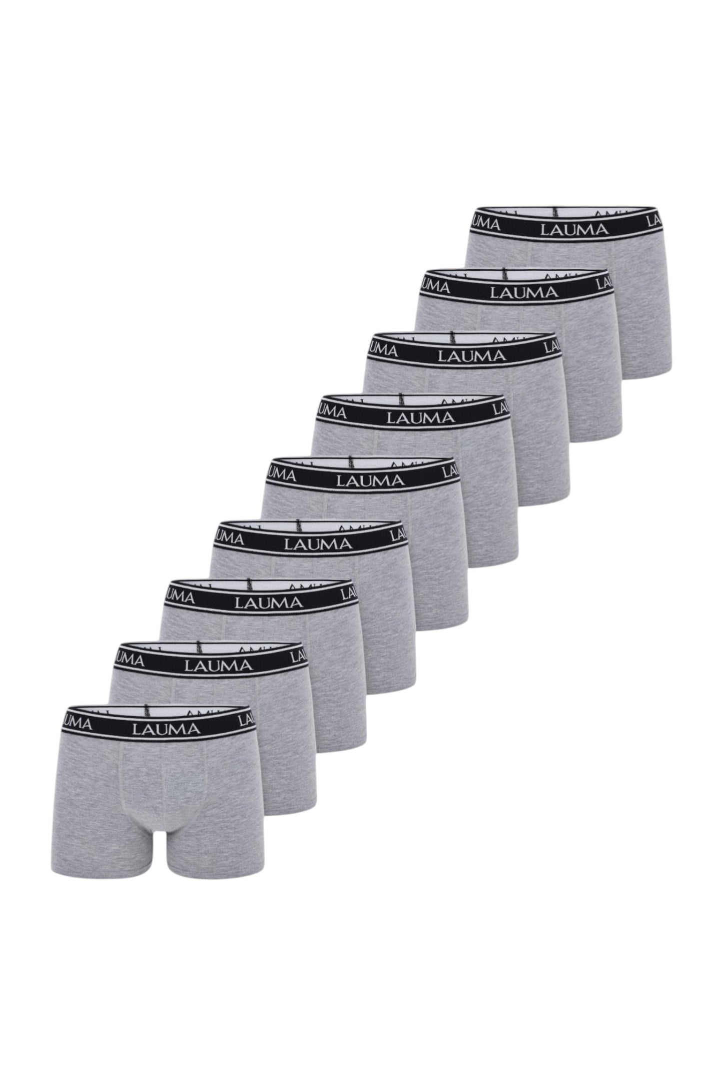 Erkek Açık Gri Boxer 9'lu Paket