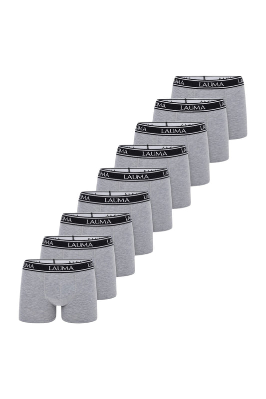 Erkek Açık Gri Boxer 9'lu Paket