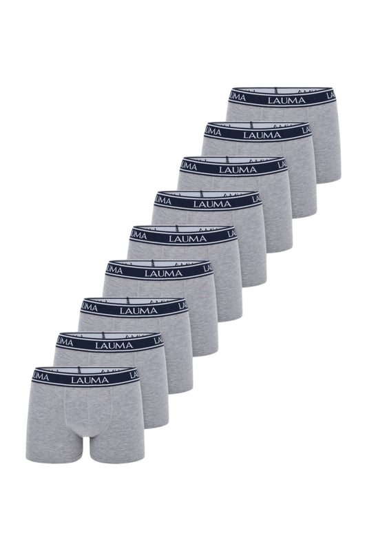 Erkek Açık Gri Boxer 9'lu Paket