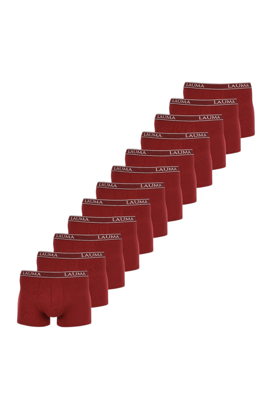Erkek Bordo Boxer 12'li Paket