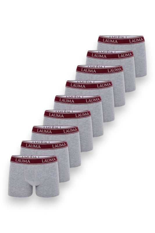 Erkek Açık Gri Boxer 9'lu Paket